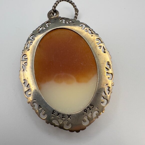 Vintage ExEx Claudia Agudelo Floral Carved Brooch Sterling Silver - Picture 8 of 9